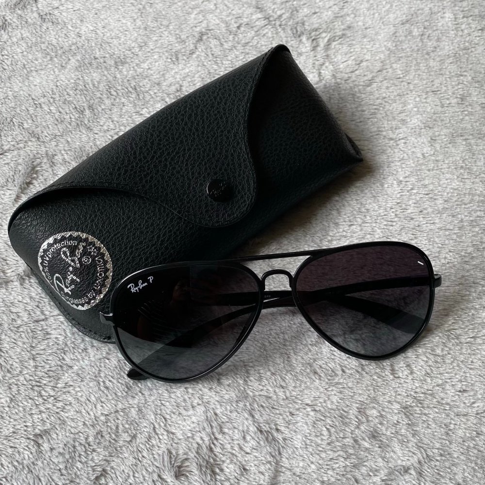 Ray-Ban Black Plastic-frame Aviators Sunglasses